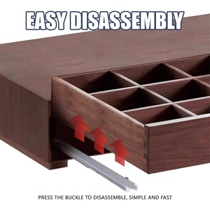 Soft Close Full Extension <b>Drawer</b> Slides Concealed Mount Telescopic Channel Guides for <b>Workshop</b> Bedroom Outdoor Bedroom Outdoor - Product Image 3
