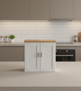 Mobile da cucina moderno Sunique Sydney White Shaker da 18-23,9 pollici, da parete, con maniglia e pomello, struttura in MDF - Product Image 2