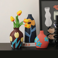 Vase en porcelaine fait main Tonfo couleur Morandi – Décoration créative haut de gamme pour salon et bureau