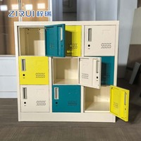 Casier en acier personnalisé à 9 portes, armoire de rangement durable pour bureau, casiers métalliques pour salle de sport et salle de bain