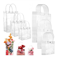 Sac en PVC en plastique transparent avec poignées sac d'emballage cadeau Transparent réutilisable pour l'anniversaire de mariage de Boutique