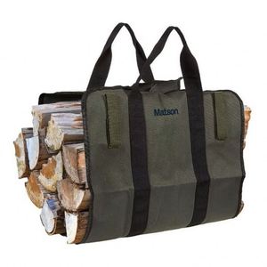 Sac de transport robuste en bois BSCI avec sangles et poignées pour le camping et le jardinage, avec une cheminée en toile - Product Image 3