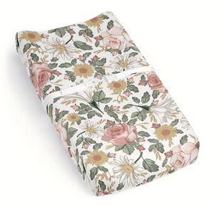 Housse de matelas à langer pour bébé fille, motif floral, pour nourrisson et nouveau-né - Product Image 1