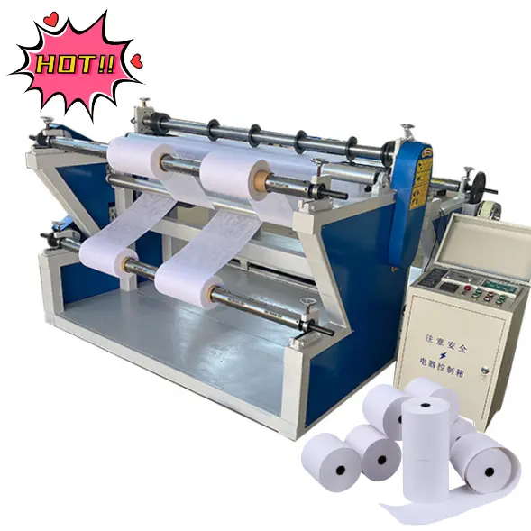 Automatic High Speed ATM Cash Register Paper Thermal Paper Roll Slitting and Rewinding Machine