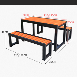 Giardino moderno <span class=keywords><strong>in</strong></span> plastica <span class=keywords><strong>legno</strong></span> design patio <span class=keywords><strong>tavolo</strong></span> <span class=keywords><strong>con</strong></span> struttura <span class=keywords><strong>in</strong></span> metallo grande <span class=keywords><strong>tavolo</strong></span> ristorante e <span class=keywords><strong>panca</strong></span> <span class=keywords><strong>tavolo</strong></span> da giardino e sedia - Product Image 6