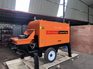 Giá rẻ nhỏ Trailer bê tông bơm xi măng để bán DIESEL Mini xây dựng xi măng truyền đạt máy bơm xe tải - Product Image 2