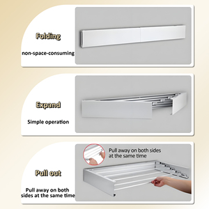 Có thể điều chỉnh kim loại phòng tắm móc áo khăn khô giá ráp phòng tắm Rack khăn - Product Image 6