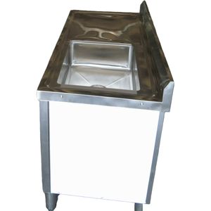 VICTORY KITCHEN Évier industriel à cuvette unique Évier de poste de travail en acier inoxydable avec armoire avec porte coulissante pour hôpital - Product Image 5