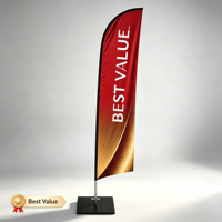Kit portable de bannière publicitaire pour stand de salon professionnel Triton Trade Show Blade Flag