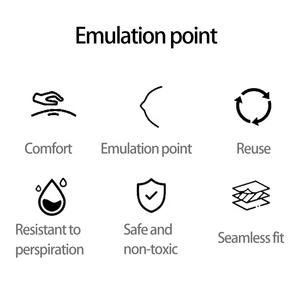 Couvre-mamelons réutilisables en silicone pour simuler des mamelons avec des mamelons Couvre-papilles collantes sans couture Pétales de seins nus - Product Image 5