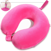 Oreiller de voyage ergonomique en mousse à mémoire de forme en U portable pour le soutien cervical en avion et en voiture, offre un soulagement