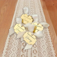 Décorations suspendues pour table de desserts de mariage transfrontalière, cartes à insérer en acrylique imprimées numériquement, décorations pour cupcakes et snacks LITING