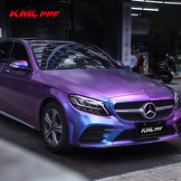Film Pelindung Cat PET Berubah Warna untuk Bodi Mobil, Hasil Akhir Glossy/Matte, Desain Cetak Kustom Mewah, Ketebalan 7.5mil