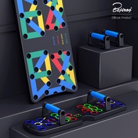 Macyo Planche de pompes 18 fonctions pour musculation, avec logo personnalisé, support de pompes pliable pour la maison