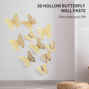 Automne en Couleur 12 pièces DIY Décorations de Mariage en Papillon 3D pour Fournitures de Fête d'Anniversaire Bouquet de Fleurs en Papillon Décorations - Product Image 3
