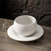 Tasse à café en porcelaine givrée noire et blanche de style moderne, 300 ml, durable, ensemble de tasses à café pour latte art et cappuccino à la main