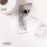 Ruban en satin de soie écologique de 4 cm, décoration florale faite à la main pour nœud, emballage de fleurs, cadeau de Noël, matériel L-D1545