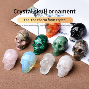 2 pollici cristalli Nactural pietre curative scolpite scheletro gioielli gemma arte scultura in cristallo Reiki artigianato statua - Product Image 2