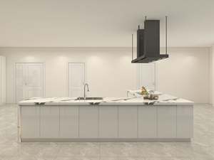 Mueble de Cocina Minimalista de Lujo, Diseño Moderno, Construcción de Madera Contrachapada Blanca de Alto Brillo - Product Image 2