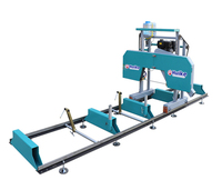 Taşınabilir hızar yatay şerit testere değirmen arabası/ormancılık sawmachines/benzinli motorlu taşınabilir yatay şerit testere