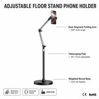 Support de téléphone en métal pour diffusion en direct, sur pied, pour prise de vue zénithale, modèle D70 pour iPad et téléphones, avec miroir intégré