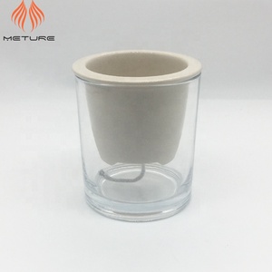 <span class=keywords><strong>Pot</strong></span> de fleurs en céramique transparente, bac à jardinage hydroponique à auto-arrosage, de couleur blanche et verre, offre spéciale - Product Image 2