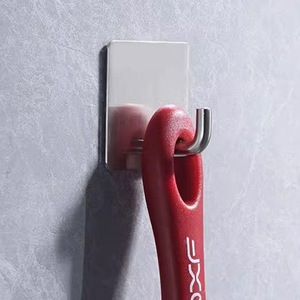 Stainless Steel Adhesive Hook Single Hook 0-1kg Load Capacity For Kitchen Bathroom Door Waterproof Moisture Proof - Product Image 3