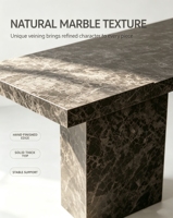 Table console moderne en marbre Dark_Emperado Wabi-Sabi pour salon