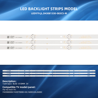 Kit de remplacement de lumières LED pour écran LCD, bande de rétroéclairage LED JL.D43081330-083CS-M, barre LED TV pour écran 43 pouces LC430DUY-SH-A1 LVF430LGDO E3 V11 F