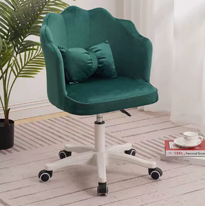 Chaise de maquillage Zxm, style luxe léger, pour chambre de fille, tabouret de coiffeuse, chaise simple à dossier en forme de pétale, tendance Instagram - Product Image 6