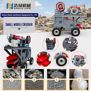 Équipement de concassage de déchets de construction Broyeur de verre de <span class=keywords><strong>bouteille</strong></span> de bière Petit granit mobile avec concasseur à marteaux à bande - Product Image 3