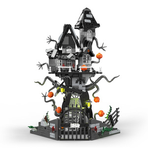 Ensemble de blocs de construction en plastique ABS Kaiyu Haunted House Halloween, jouets de puzzle de Noël, personnalisables, cadeaux d'Halloween, pour les enfants de 7 à 9 ans - Product Image 1
