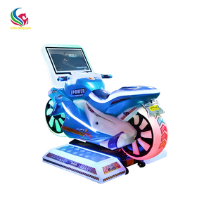 Machine de jeu vidéo d'arcade de course de moto pour enfants, simulateur de conduite en plastique à monnayeur - Product Image 4