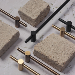 Poignées longues réglables en laiton, poignées en T pour armoire, placard, finition brossée, poignée de <span class=keywords><strong>porte</strong></span> de meuble de <span class=keywords><strong>cuisine</strong></span>, commode - Product Image 5