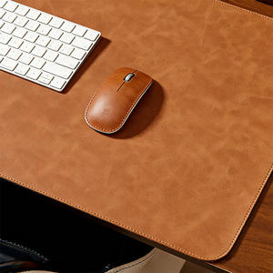 Juego de Alfombrillas de Escritorio de Cuero Genuino (35x17”) Alfombrilla Protectora Grande para Escritorio, Protector de Escritorio, Alfombrilla para Ratón, Accesorios para Oficina, Escritorio, Portátil - Product Image 2