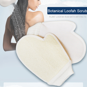 Guantes de ducha de lufa naturales suaves y cómodos, cepillo de ducha exfoliante de limpieza corporal para adultos de estilo Simple - Product Image 2