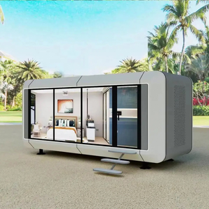 20ft 40ft Extensible Glamping Pod Casa prefabricada al aire libre con puerta corredera para hoteles Apple Cabin House Made Sandwich Panel - Product Image 5