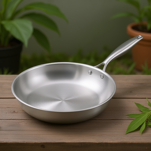 Sartén de acero inoxidable de 8, 10 y 12 pulgadas, apta para lavavajillas, diseño minimalista, para cocinas de gas e inducción. - Product Image 2