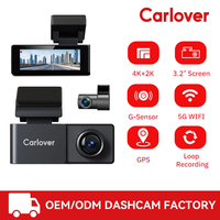OEM/ODM Kamera Dasbor Tersembunyi 4K Lensa Ganda GPS 2 Kanal 5G WiFi dengan Perekaman Berulang, Penglihatan Malam Super & Monitor Parkir