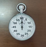 Stopwatch Mekanik Desain Kustom Trendi dari Baja Tahan Karat dengan 13 Jewels dan Pola Vintage untuk Penggunaan Laboratorium, Timer 60 Menit