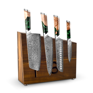 2026年新入荷 カスタムデザイン キッチン無垢材 強力マグネット式 包丁収納プロテクターブロックホルダー - Product Image 2