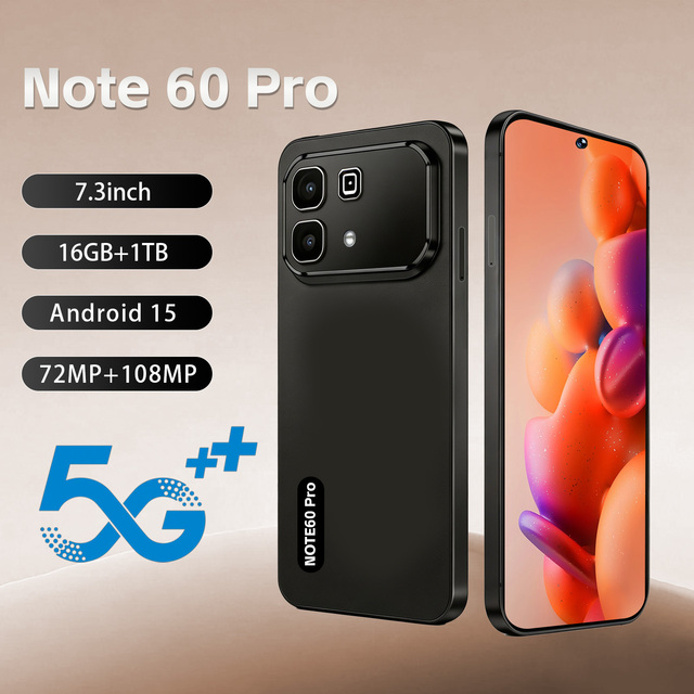 Cheap Note 60 Pro Premium Mobile 7" Metal Frame 16GB 1TB 108MP 8000mAh 5G Face ID Fingerprint Wholesale Business B2B 12 Core