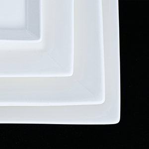 Vente en gros d'assiettes à dîner au design moderne vaisselle <span class=keywords><strong>blanche</strong></span> assiettes carrées en porcelaine pour restaurants <span class=keywords><strong>assiette</strong></span> plate en porcelaine <span class=keywords><strong>blanche</strong></span> - Product Image 3