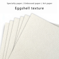 Papier d'art spécial gaufré motif coquille d'œuf blanc, matériaux recyclés, 100-400 GSM, pour impression d'emballages universels haut de gamme