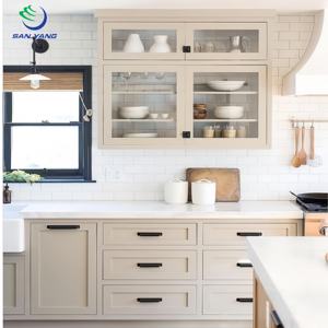 Juego de Cocina Moderno Completo, Armarios de <span class=keywords><strong>Despensa</strong></span> de Madera Maciza, Muebles de Estilo Inglés Antiguo, Armarios de Cocina al por Mayor con Acabado Lacado - Product Image 6