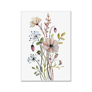 بوهيمي ملصقات زهرة النباتات من القماش مطبوعة بصورة حديثة ديكور لوحات جدارية مع إطار - Product Image 5