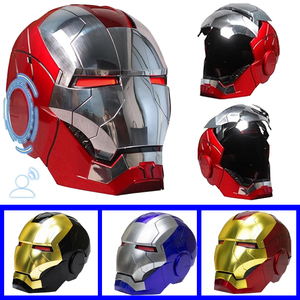Nuevo <span class=keywords><strong>Casco</strong></span> Eléctrico de <span class=keywords><strong>Iron</strong></span> <span class=keywords><strong>Man</strong></span>, Máscaras de Fiesta en Negro, Dorado, Plateado y Azul, con Control por Voz - Product Image 1
