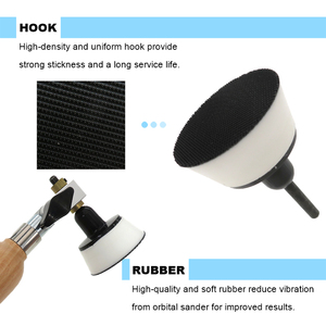 2Inch Màu Trắng Móc Và Vòng Lặp Bát Sander <span class=keywords><strong>Sanding</strong></span> Pad Với Dài Tay Cầm Bằng Gỗ Tay <span class=keywords><strong>Sanding</strong></span> Khối Cho Gỗ Kim Loại Tường Đánh Bóng - Product Image 3