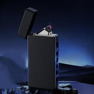 Biểu tượng tùy chỉnh USB có thể sạc lại thuốc lá điện nhẹ hơn đôi ARC Plasma Torch với LED hiển thị pin cho quà tặng doanh nghiệp - Product Image 5