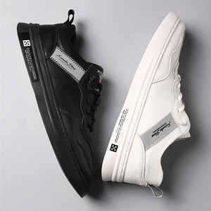 Nuevos Zapatos Deportivos Casuales de Baloncesto para <span class=keywords><strong>Hombre</strong></span>, de Cuero Negro, Zapatillas Más Vendidas, Ligeras y de Estilo Plano - Product Image 3